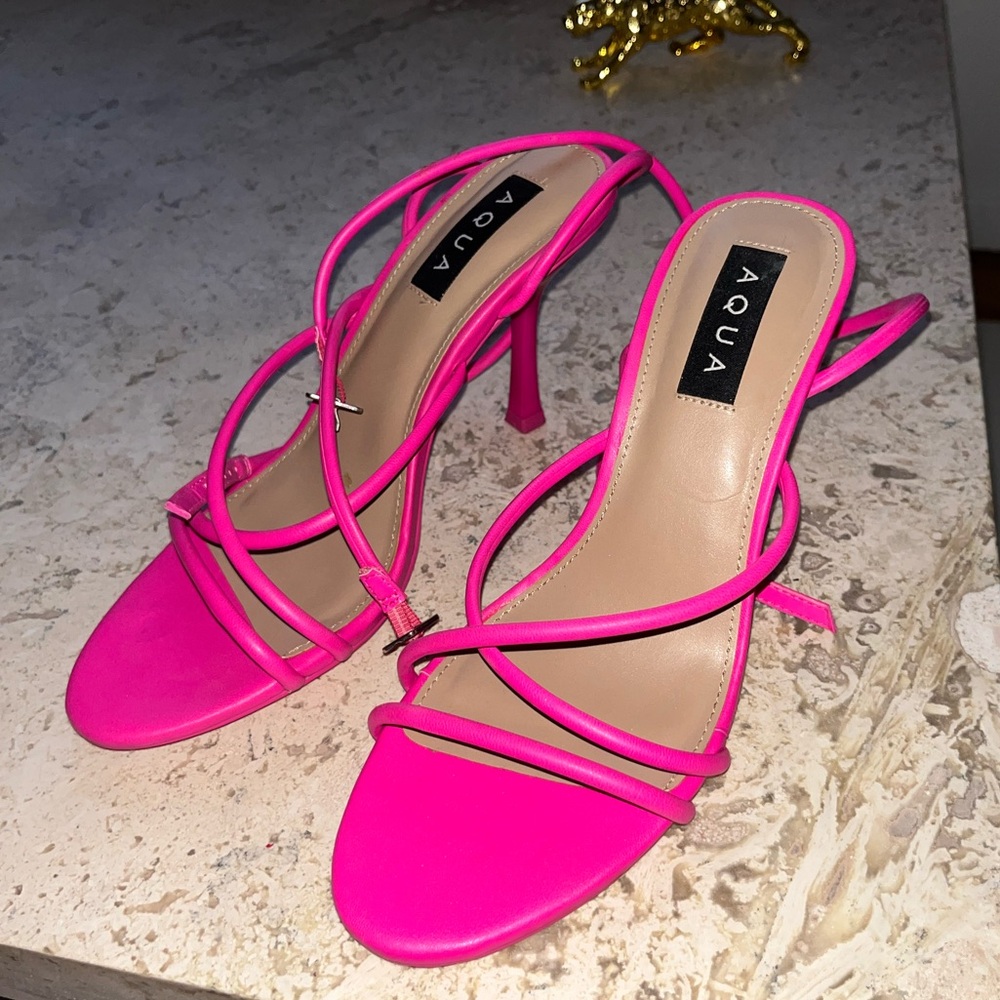 Hot Barbie PINK heels sandals AQUA